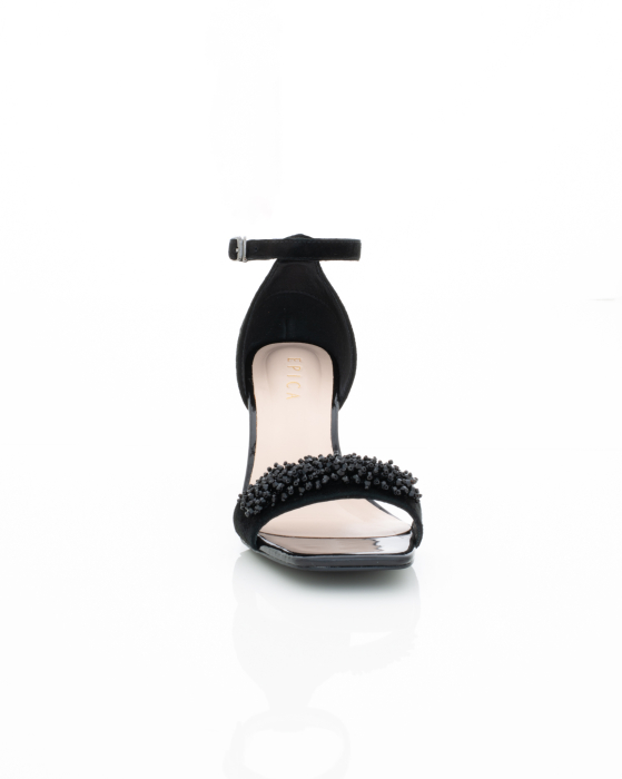 Pantofi Eleganti de piele naturala Epica 3620 - 7 cm  negri [4]