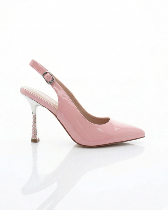 Pantofi Eleganti de piele naturala Epica 3621 - 7.5 cm roz [2]