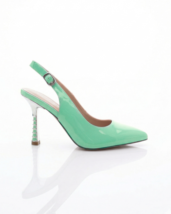 Pantofi Eleganti de piele naturala Epica 3621 - 7.5 cm turcoaz [2]
