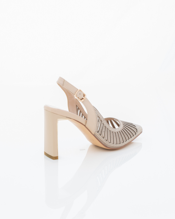 Pantofi Eleganti Pantofi Eleganti de piele naturală - Epica 3615 - 9.5 cm bej bej [2]