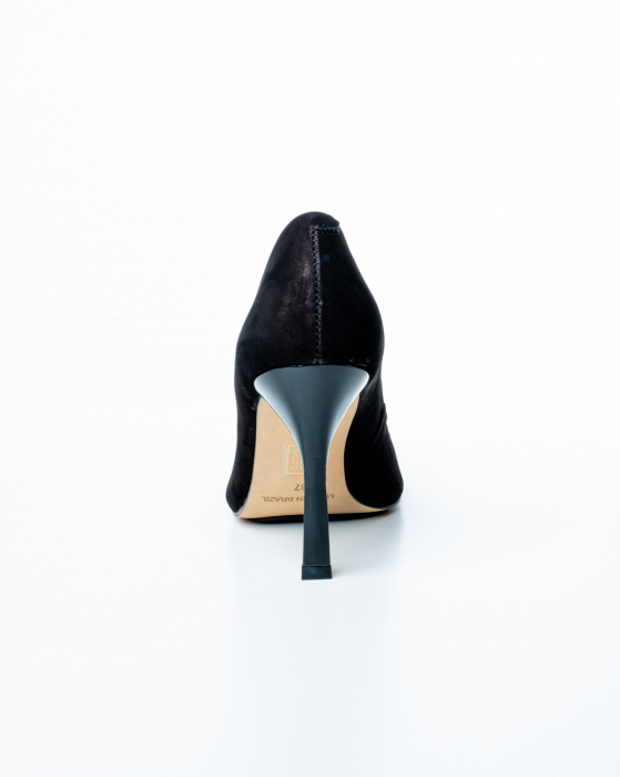Pantofi de piele naturala Epica 1425 - 9 cm  negri [6]