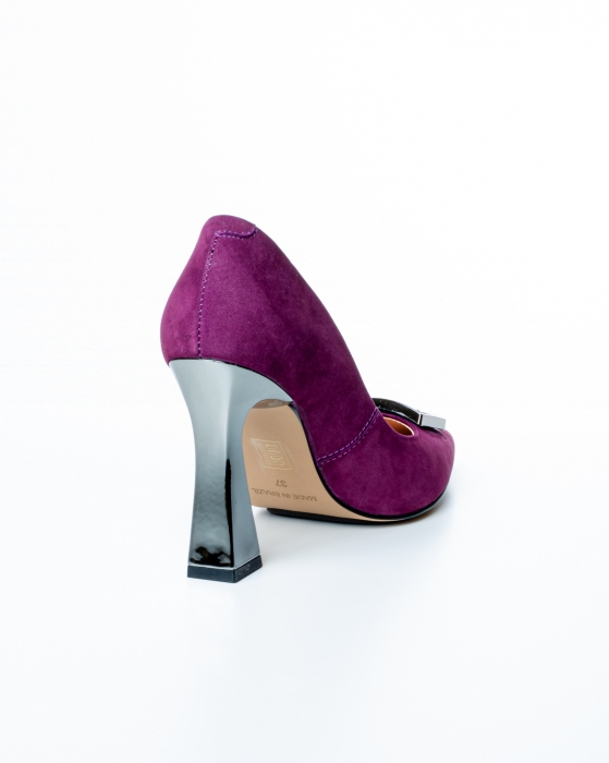 Pantofi de piele naturala Epica 1426 - 10 cm  mov [5]