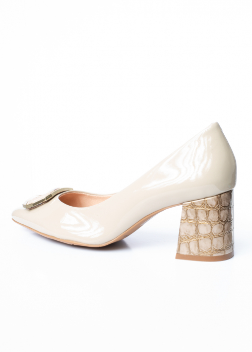 Pantofi de piele naturala Epica 1431 bej [8]