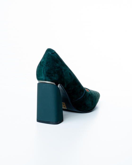 Pantofi de piele naturala Epica 1489 - 9 cm  verzi [5]