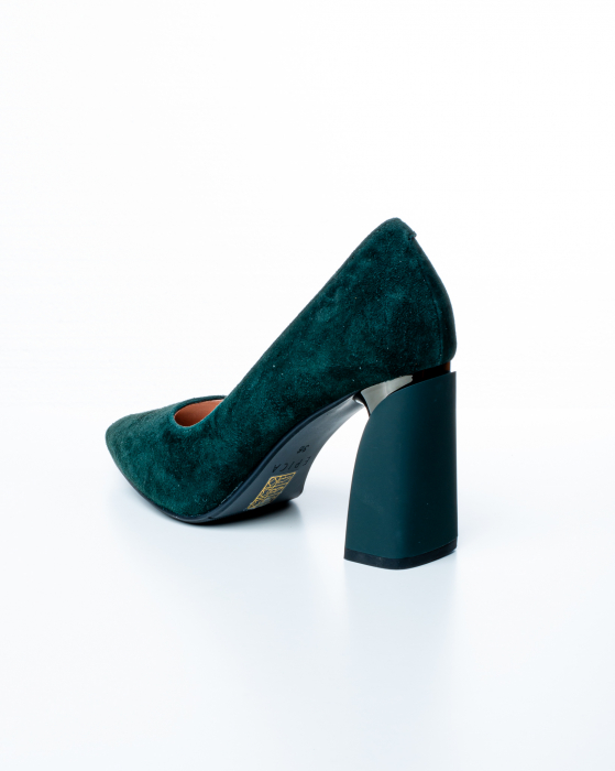 Pantofi de piele naturala Epica 1489 - 9 cm  verzi [7]