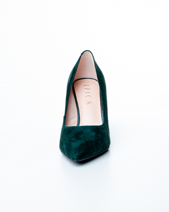 Pantofi de piele naturala Epica 1489 - 9 cm  verzi [2]