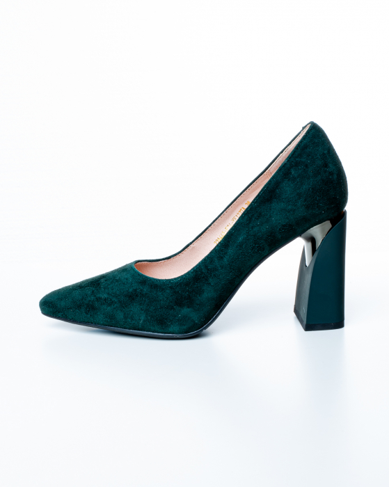 Pantofi de piele naturala Epica 1489 - 9 cm  verzi [8]