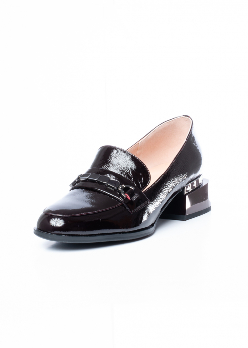 Pantofi de piele naturala Epica 1490 bordo [2]