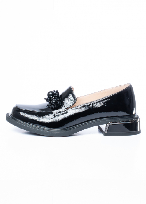 Pantofi de piele naturala Epica 1611 negri [9]