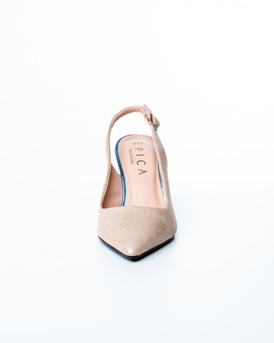 Pantofi de piele naturala Epica 2459 - 7 cm  bej [2]