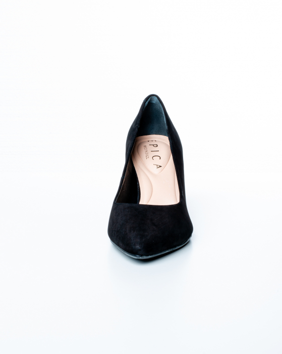 Pantofi de piele naturala Epica 2460 - 6 cm  negri [2]