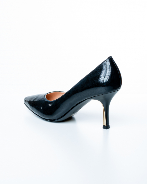 Pantofi de piele naturala Epica 2461 - 7 cm  negri [7]