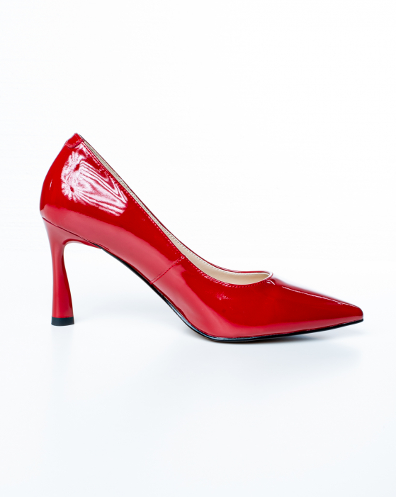 Pantofi de piele naturala Epica 2463 - 8 cm  bordo [4]