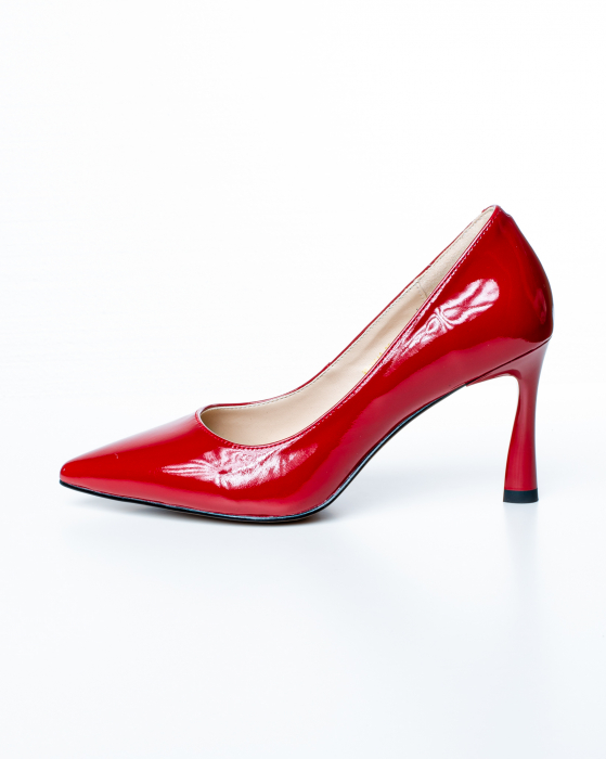 Pantofi de piele naturala Epica 2463 - 8 cm  bordo [8]