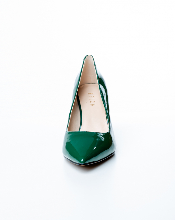 Pantofi de piele naturala Epica 2463 - 8 cm  verzi [2]
