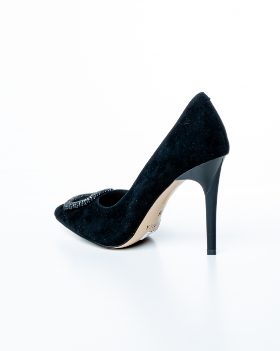 Pantofi de piele naturala Epica 3000 - 10 cm  negri [7]
