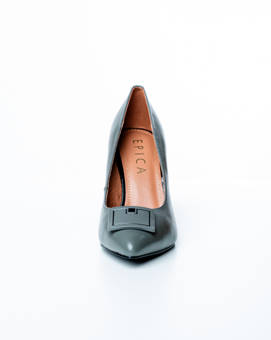 Pantofi de piele naturala Epica 3003 - 9 cm  verzi [2]