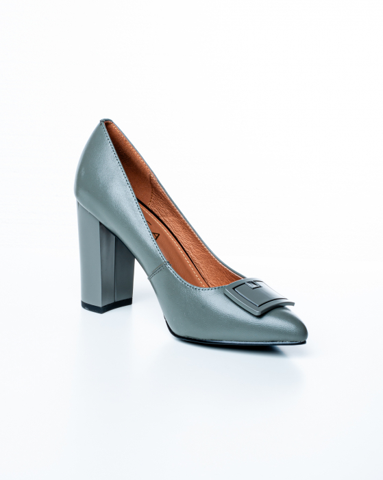 Pantofi de piele naturala Epica 3003 - 9 cm  verzi [3]