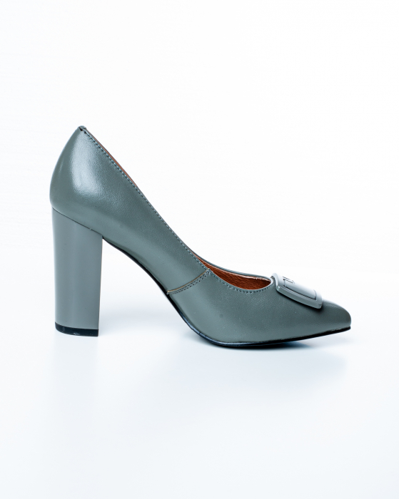 Pantofi de piele naturala Epica 3003 - 9 cm  verzi [4]