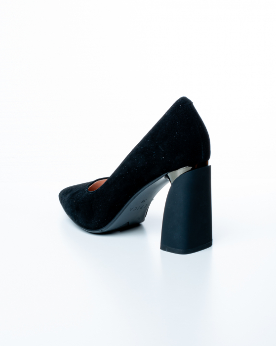 Pantofi de piele naturala Epica 3005 - 8 cm  negri [7]