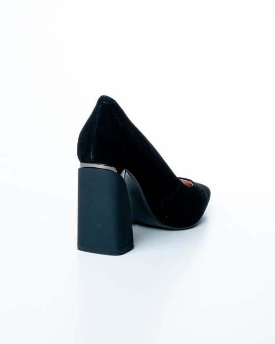 Pantofi de piele naturala Epica 3005 - 8 cm  negri [5]