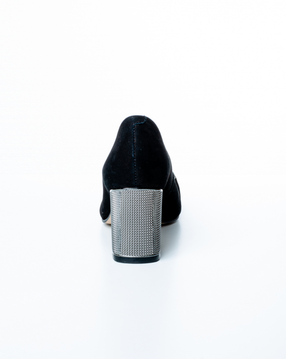 Pantofi de piele naturala Epica 3007 - 7 cm  negri [6]