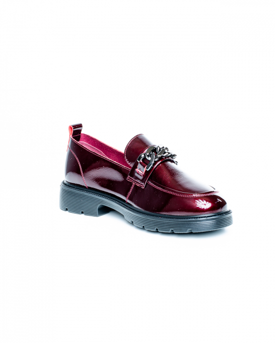 Pantofi de piele naturala Epica 3253 - 3 cm  bordo [4]