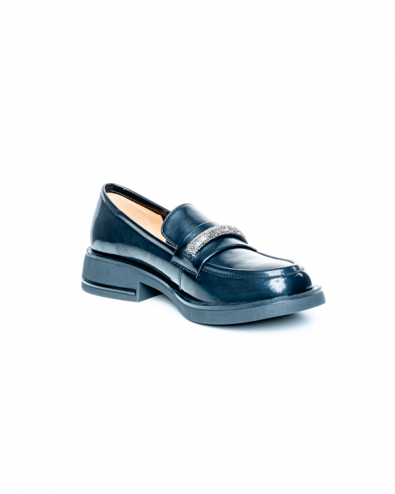 Pantofi de piele naturala Epica 3268 - 3 cm  negri [4]
