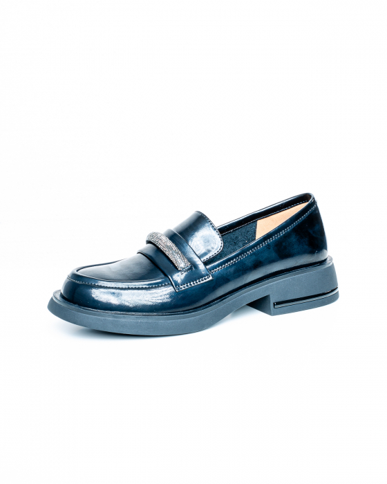 Pantofi de piele naturala Epica 3268 - 3 cm  negri [2]