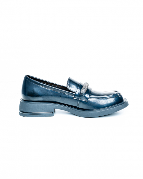 Pantofi de piele naturala Epica 3268 - 3 cm  negri [5]