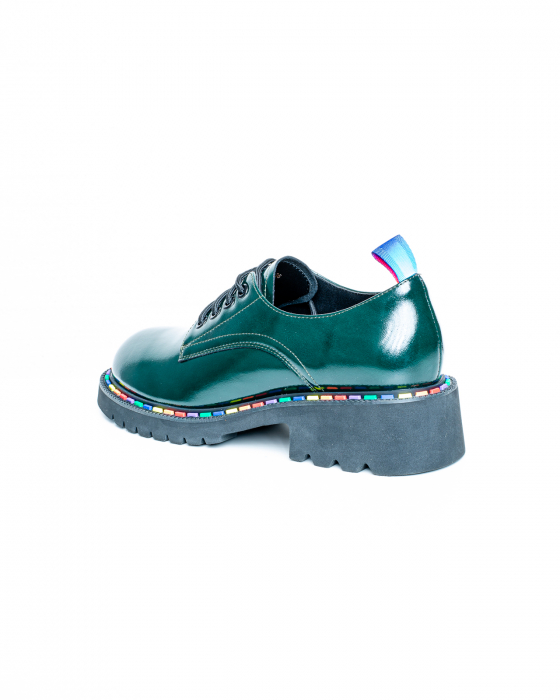 Pantofi de piele naturala Epica 3274 - 3 cm  verzi [8]