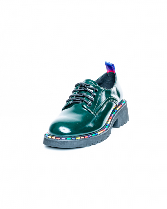 Pantofi de piele naturala Epica 3274 - 3 cm  verzi [2]