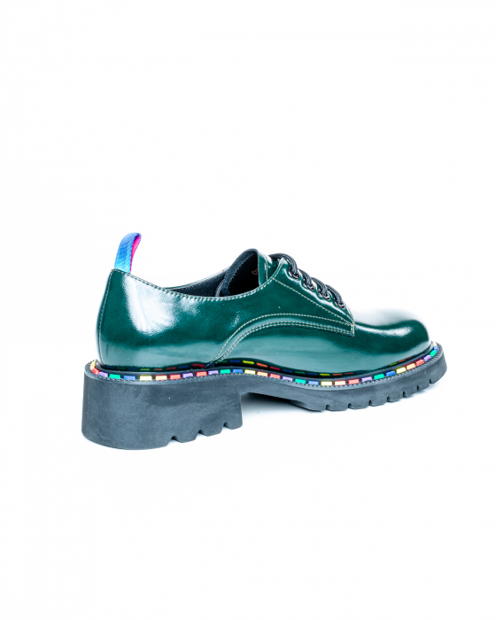 Pantofi de piele naturala Epica 3274 - 3 cm  verzi [6]