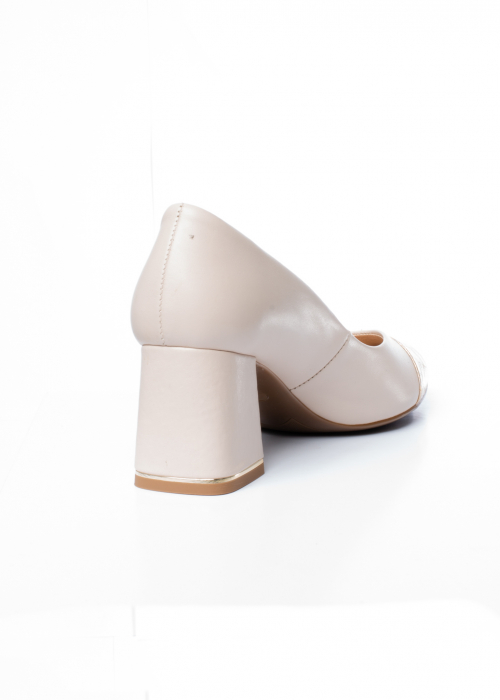 Pantofi de piele naturala Kordel 1179 crem [6]