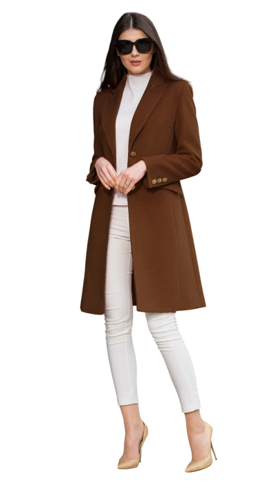 Pardesiu de lână Sentierri 805 maro [5]