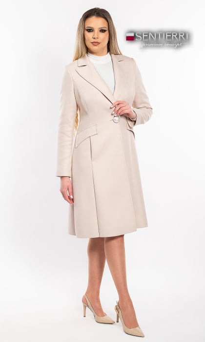 Pardesiu de lână Sentierri 838 bej [2]
