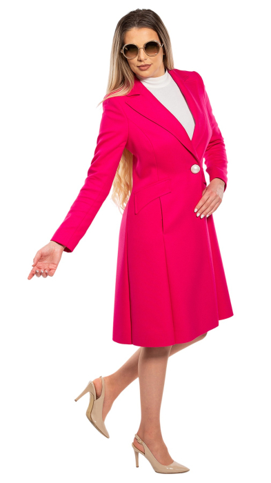 Pardesiu de lână Sentierri 838 fucsia [6]