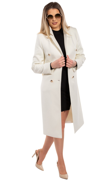 Pardesiu de lână Sentierri 839 alb [3]