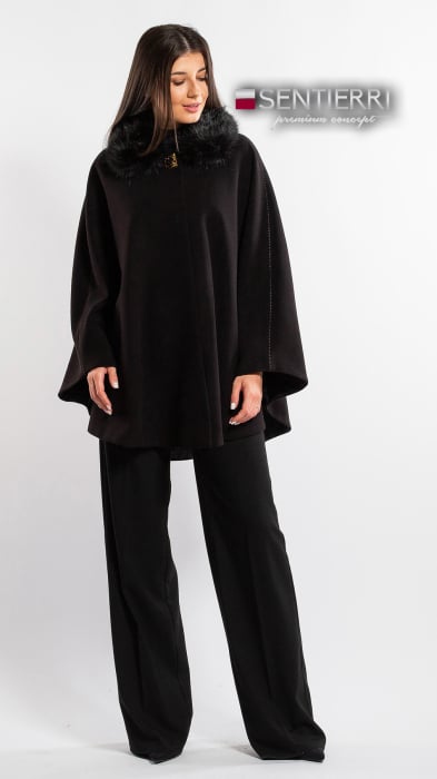 Pelerina de lână Sentierri 859 neagra [2]