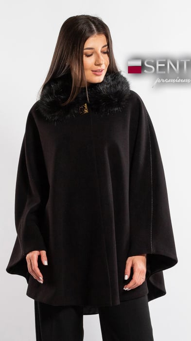 Pelerina de lână Sentierri 859 neagra [1]