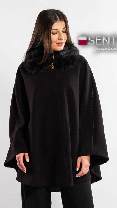 Pelerina de lână Sentierri 859 neagra [1]