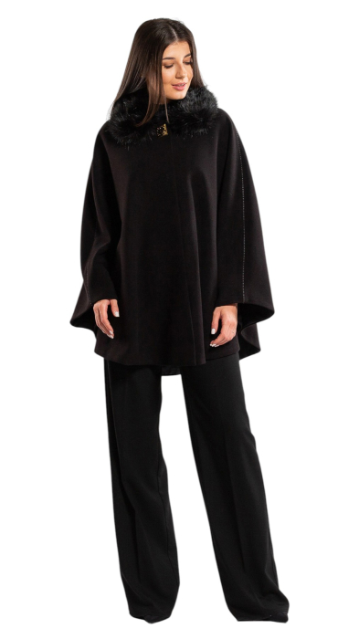 Pelerina de lână Sentierri 859 neagra [4]