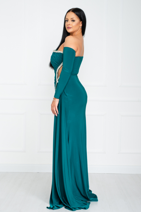 Rochie Abbey lunga verde [4]