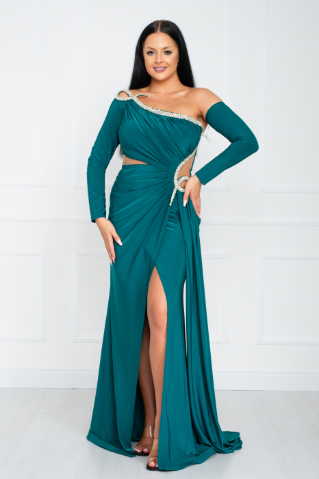 Rochie Abbey lunga verde [2]