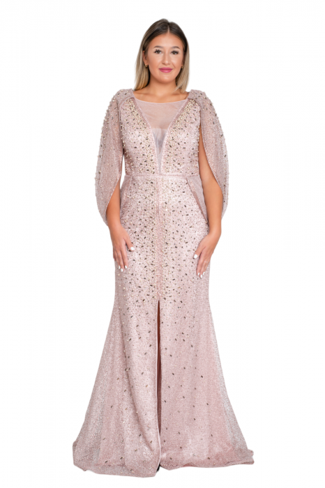 Rochie Addy lunga pudra [5]