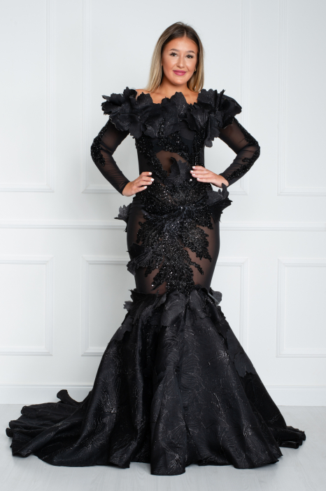 Rochie Adelaide lunga neagra [2]