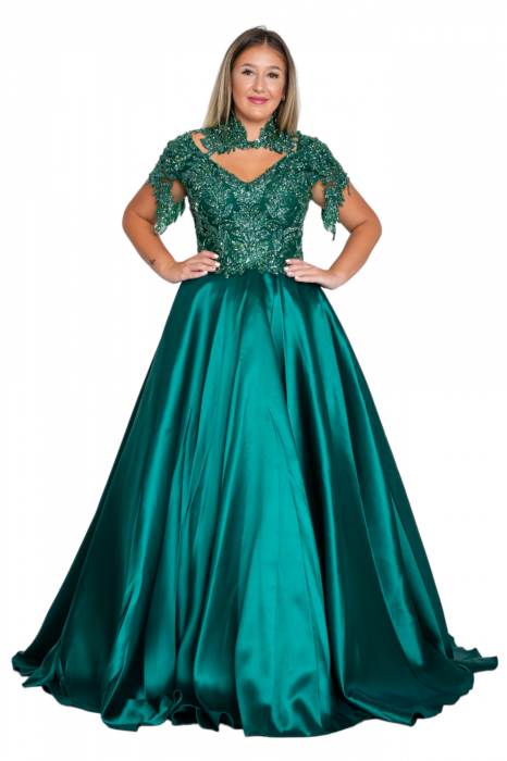 Rochie Adelia lunga verde [5]