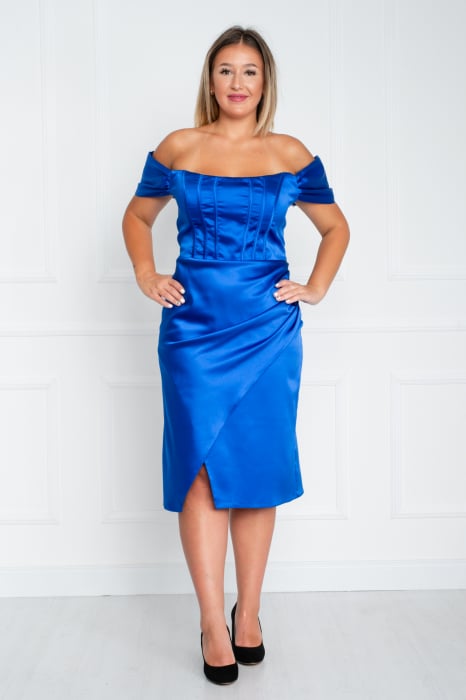 Rochie Adelynn midi albastra [2]