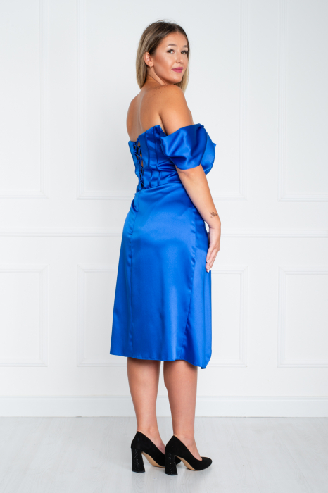 Rochie Adelynn midi albastra [4]