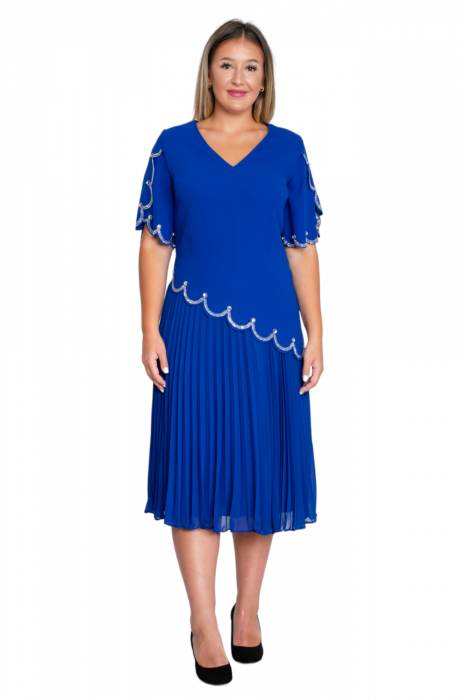 Rochie Adina midi albastra [5]